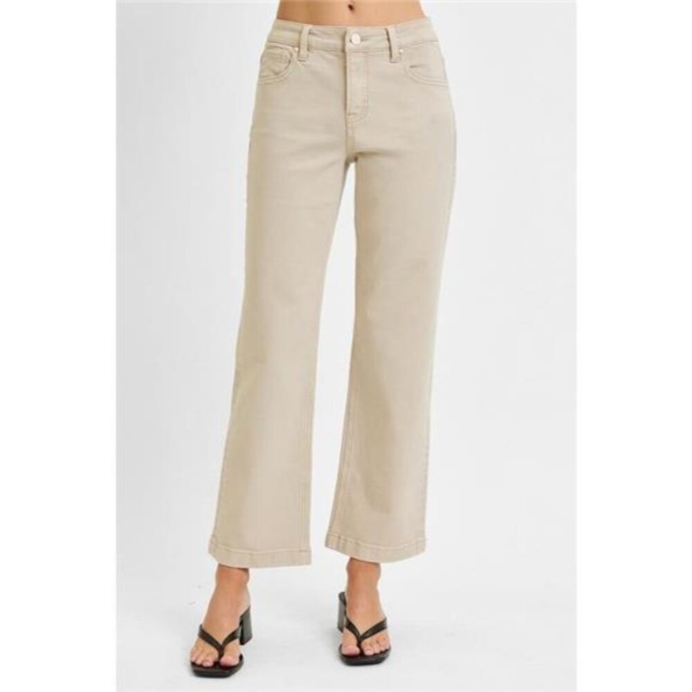 ✨NWT RISEN Full Size Tummy Control Mid Rise Ankle Straight Jeans Plus Size - Picture 3 of 6